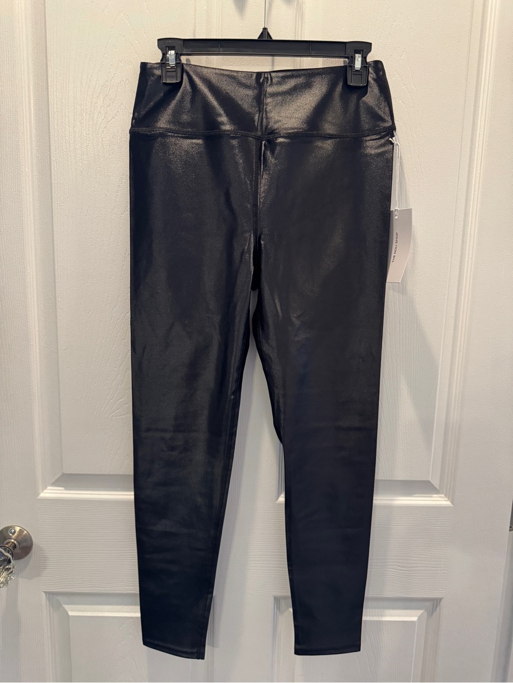 Noli Black Faux-Leather Leggings